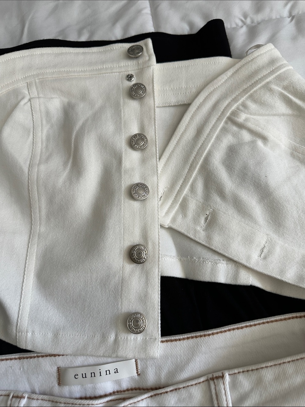 Flying Tomato White High-Rise Frayed Hem Denim Shorts - Picture 8 of 8